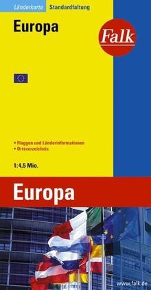 Falk länderkarte europa 5 - länderkarte, 1:4,5