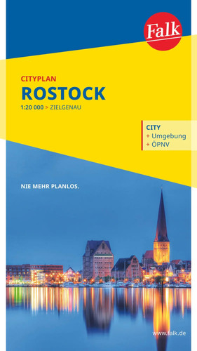 Falk cityplan rostock - rostock, 1:21.000