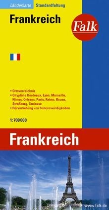 Falk länderkarte frankreich - länderkarte,