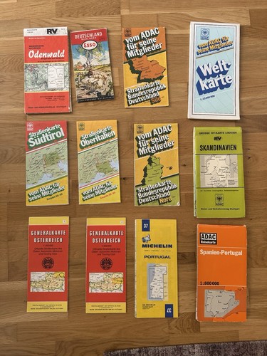 Konvolut alte landkarten adac - alte,