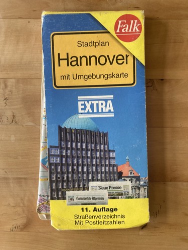 Falk landkarte von hannover - landkarte,