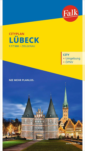 Falk cityplan lübeck 500 - lübeck, 1:17.500